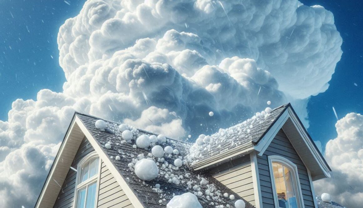 hail damage on a roof