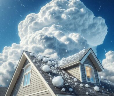 hail damage on a roof
