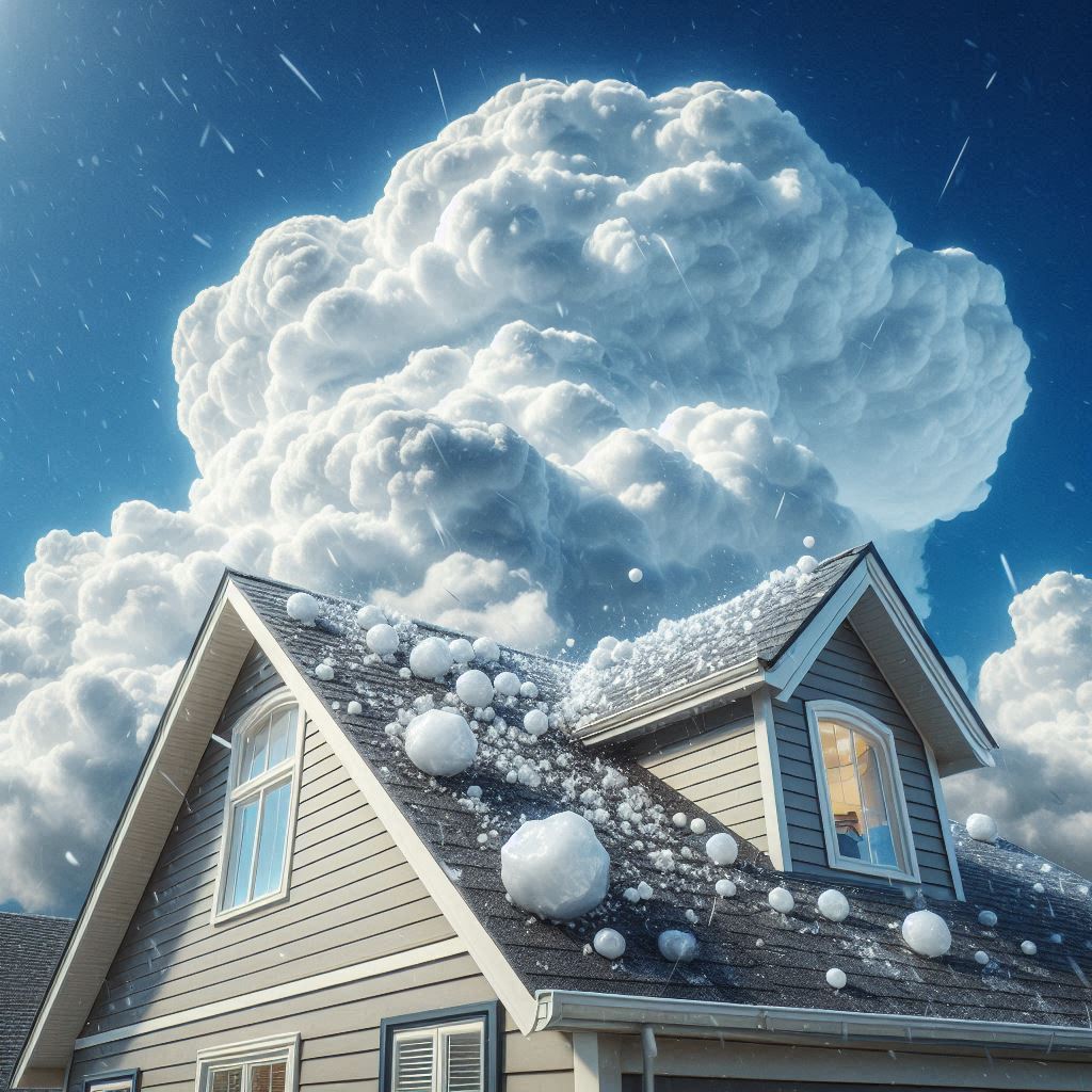 hail damage on a roof